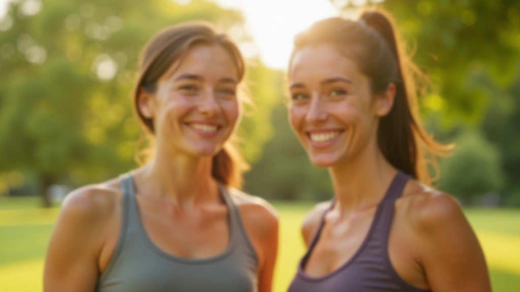 Groupe de personnes souriantes après une séance de sport en plein air